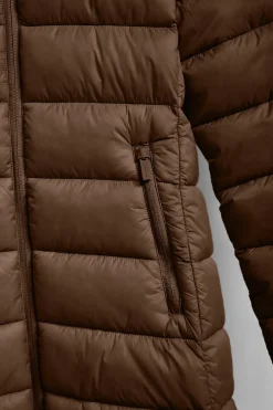 Abrigo Suzette ultralight marrón con parche Rigby Go