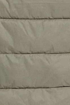 Abrigo ultralight color topo Cecilia de capucha extraíble y bordado PC