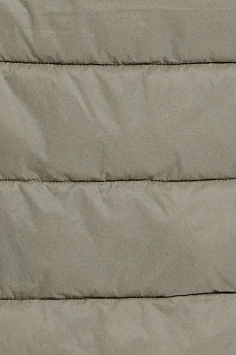 Abrigo ultralight color topo Cecilia de capucha extraíble y bordado PC