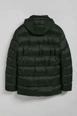 Abrigo verde Greenwich con bolsillos y capucha fija con detalles Polo Club