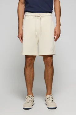 Bermuda Jonas beige de algodón y patrón relaxed fit con parche en sarga engomado Polo Club
