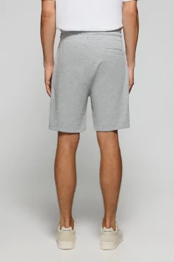 Bermuda Jonas gris vigoré de algodón y patrón relaxed fit con parche en sarga engomado Polo Club