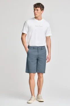 Bermuda relax azul denim con detalles Polo Club