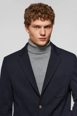 Blazer azul marino abotonada con detalles Polo Club