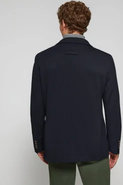 Blazer azul marino abotonada con detalles Polo Club