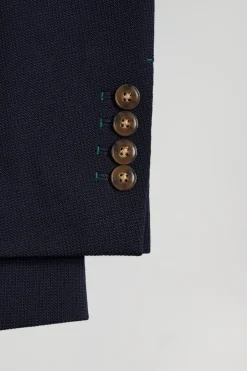 Blazer azul marino abotonada con detalles Polo Club