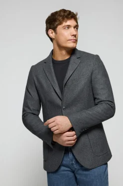 Blazer Cameron gris con detalles Polo Club