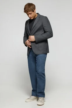 Blazer Cameron gris con detalles Polo Club