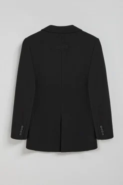 Blazer negra abotonada con detalles Polo Club