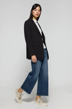 Blazer negra abotonada con detalles Polo Club