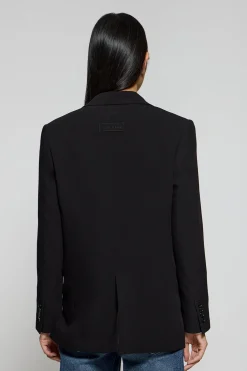 Blazer negra abotonada con detalles Polo Club
