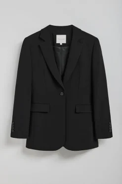 Blazer negra abotonada con detalles Polo Club