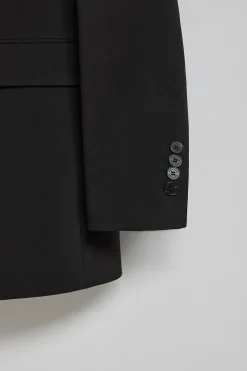 Blazer negra abotonada con detalles Polo Club