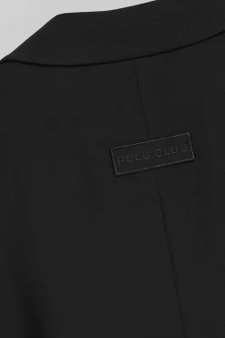 Blazer negra abotonada con detalles Polo Club