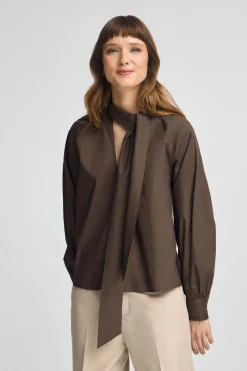 Blusa color chocolate Catalina