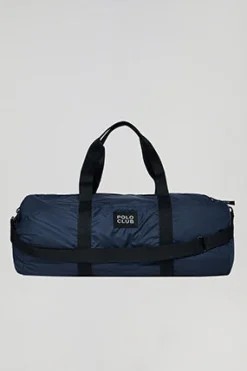 Bolsa ligera de viaje azul con detalle Polo Club