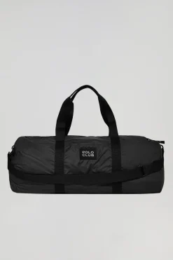 Bolsa ligera de viaje negra con detalle Polo Club