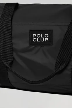 Bolsa ligera de viaje negra con detalle Polo Club