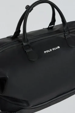 Bolsa negra Kent con cremallera y detalles Polo Club
