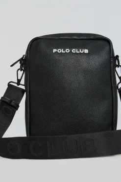 Bolso bandolera negra Radley con detalles Polo Club