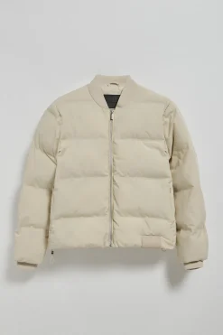 Bomber acolchada beige Dubái con detalle Polo Club