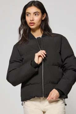 Bomber acolchada negra Dubái con detalle Polo Club