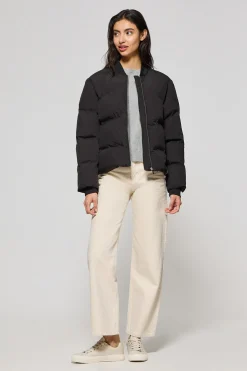 Bomber acolchada negra Dubái con detalle Polo Club