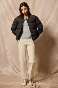 Bomber acolchada negra Dubái con detalle Polo Club