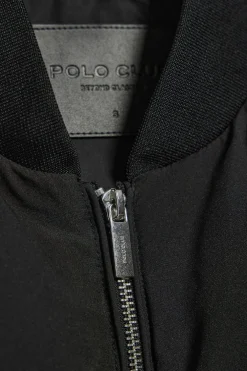 Bomber acolchada negra Dubái con detalle Polo Club