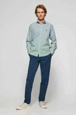 Camisa Arizona de cuadro vichy verde con bordado Rigby Go