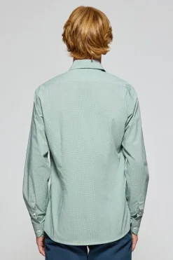 Camisa Arizona de cuadro vichy verde con bordado Rigby Go