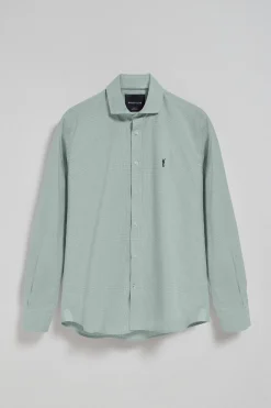 Camisa Arizona de cuadro vichy verde con bordado Rigby Go