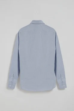 Camisa Arizona de cuadro vichy azul cielo con bordado Rigby Go