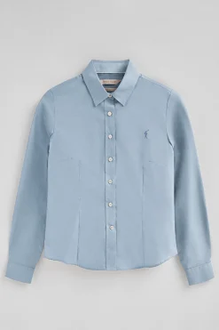 Camisa azul celeste de corte slim con logo Rigby Go