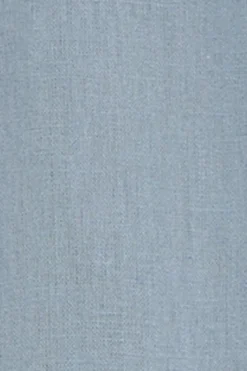 Camisa azul celeste de manga corta de lino y algodón con bordado Rigby Go