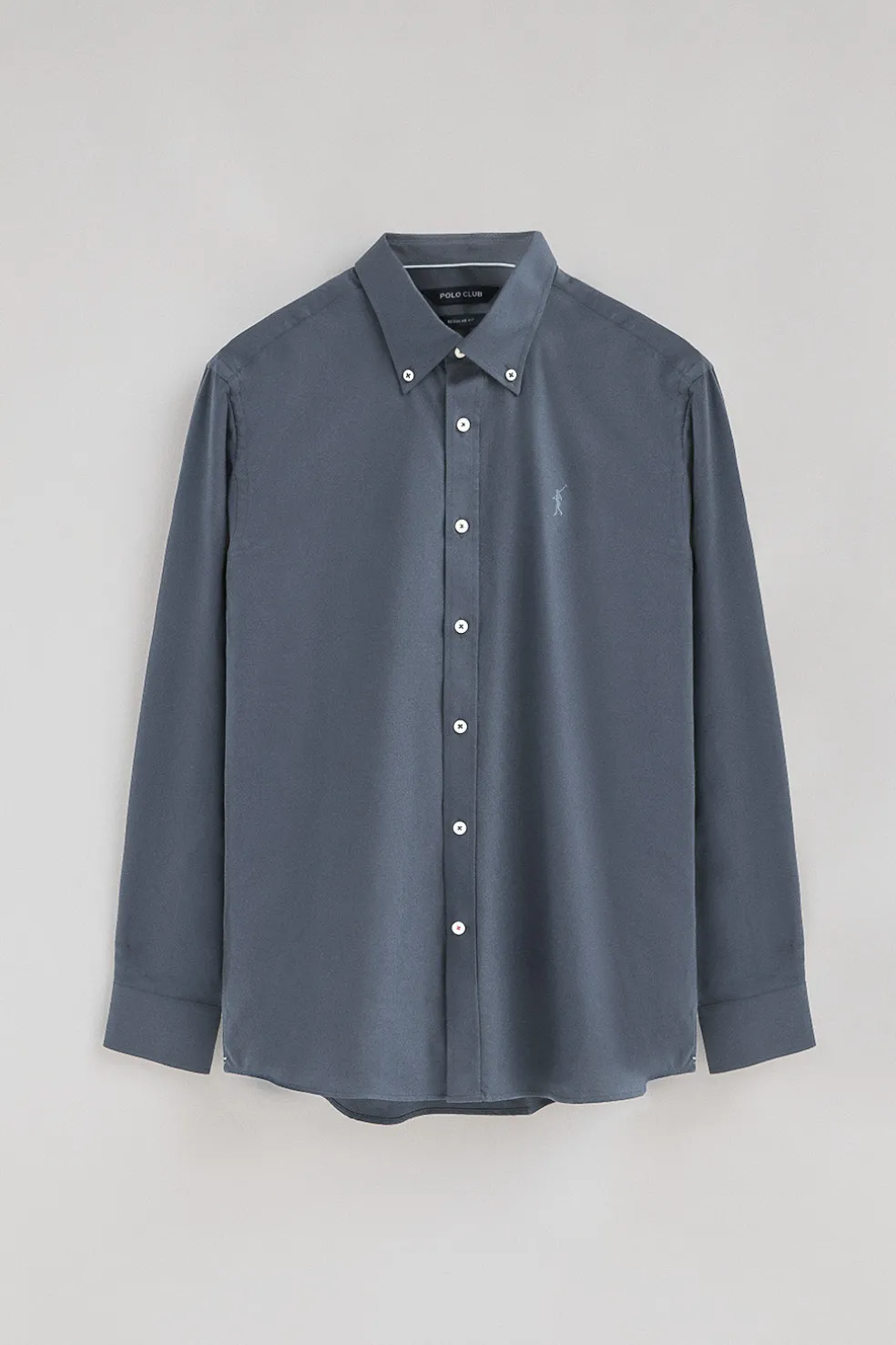 Camisa azul denim de corte regular con logo Rigby Go