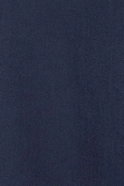 Camisa azul marino de lino y algodón regular fit con bordado Rigby Go