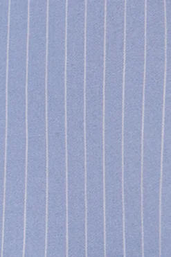 Camisa azul Samanta de algodón a rayas con logo bordado