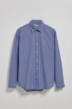 Camisa azul St James a rayas regular fit con logo Rigby Go