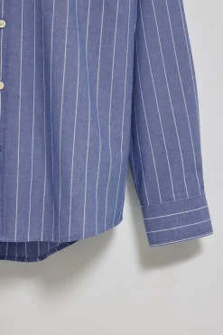 Camisa azul St James a rayas regular fit con logo Rigby Go
