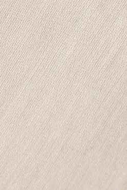 Camisa beige de lino y algodón con detalle bordado Rigby Go