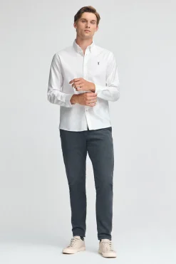 Camisa blanca de corte regular con logo Rigby Go