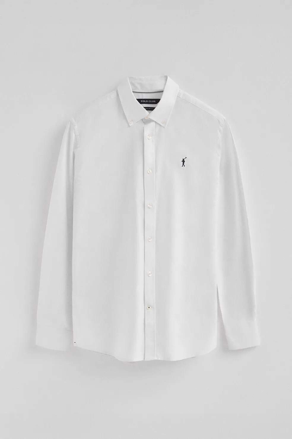 Camisa blanca de corte regular con logo Rigby Go