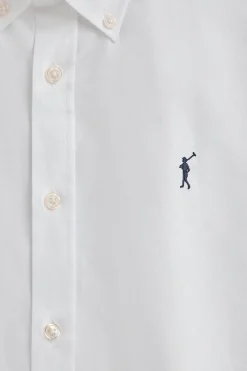 Camisa blanca de corte regular con logo Rigby Go