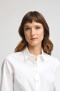 Camisa blanca de corte slim con logo Rigby Go