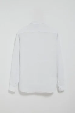 Camisa blanca de lino garment dye con bordado Rigby Best