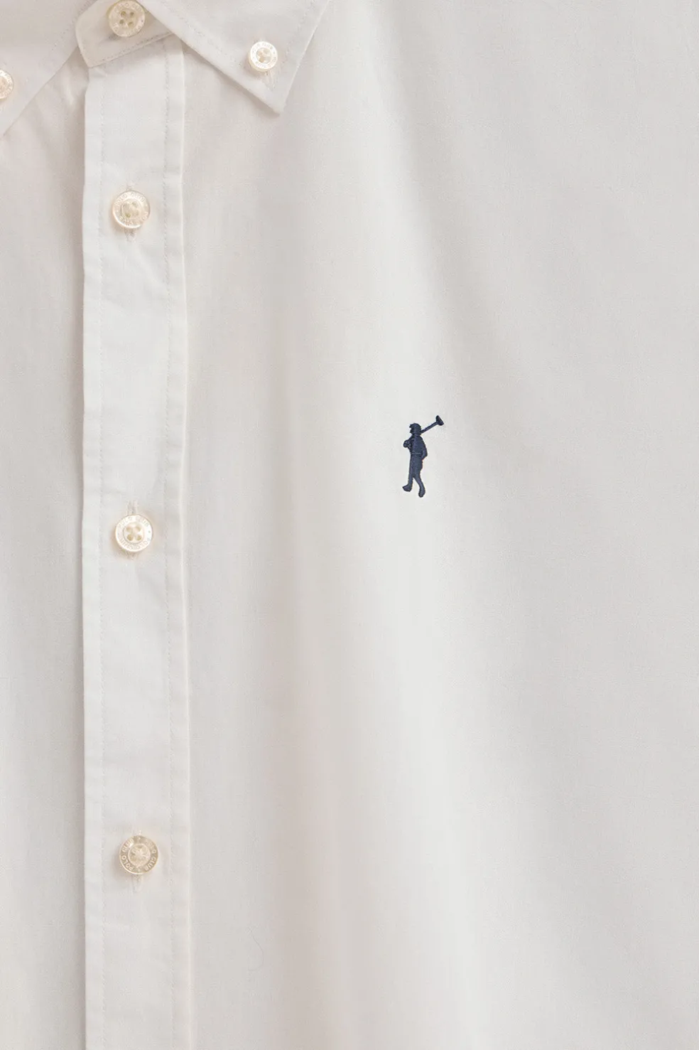 Camisa color crudo de poplin y corte regular con logo Rigby Go
