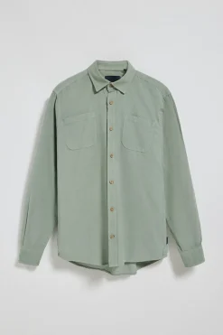 Camisa con bolsillos Massachusetts verde y bordado Polo Club