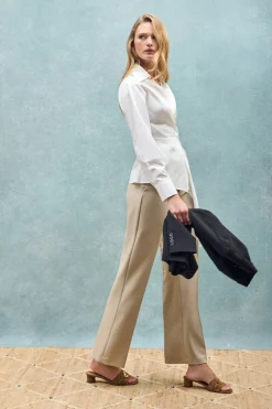 Camisa cruzada blanca megan con detalles Polo Club