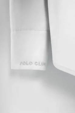 Camisa cruzada blanca megan con detalles Polo Club
